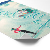 Arosa Switzerland Retro Vintage Ski Poster (Hoek)