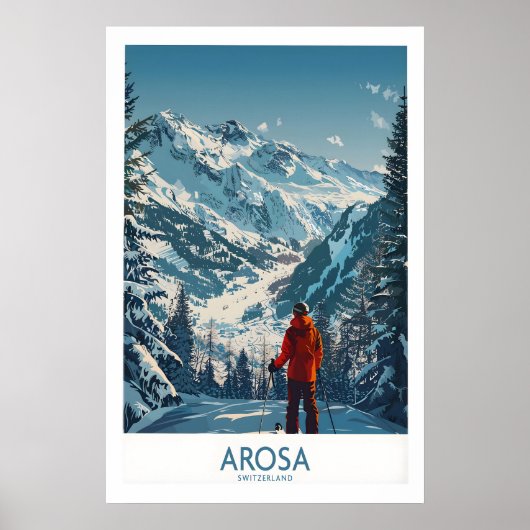 Arosa-wandkunstdruk Zwitserland 1 Poster (Voorkant)
