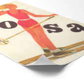Arosa Zwitserland Retro  Ski Poster (Hoek)