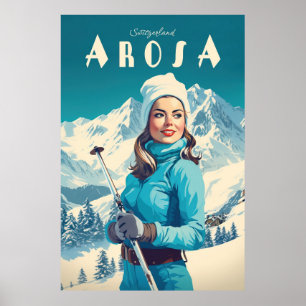 Arosa, Zwitserland, Ski Poster