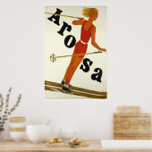 Arosa, Zwitserland, Ski Travel Poster (Keuken)