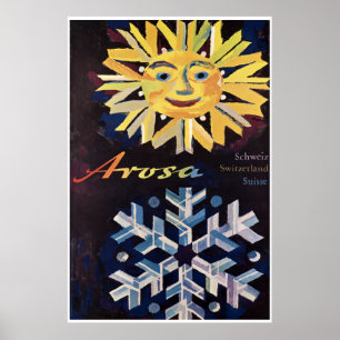 Arosa, Zwitserland, Ski Travel Poster