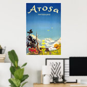 Arosa, Zwitserland, Ski Travel Poster (Thuiskantoor)