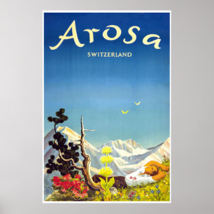 Arosa, Zwitserland, Ski Travel Poster