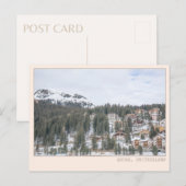Arosa Zwitserland Skidorp Hut Kunst Briefkaart (Voorkant / Achterkant)