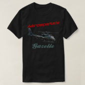 Arospatiale gazelle helikopter sa 341 gazelle sa34 t-shirt (Design voorkant)