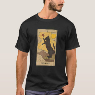 Arot Kaart Hij dwaas En Zwarte Kat Hij Zon Katten T-shirt