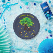 Around apen die bananen gaan   papieren bordje (Feest)