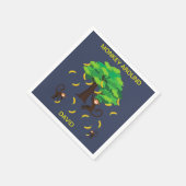 Around apen die bananen gaan  servet (Hoek)