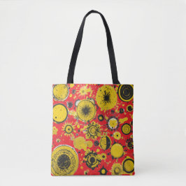 Around circle splats tote bag