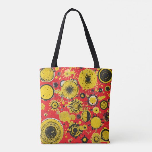 Around circle splats tote bag (Achterkant)