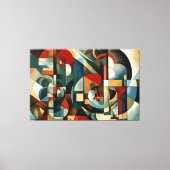 "Around Cubism" groot omgepakt Canvas (Voorkant)