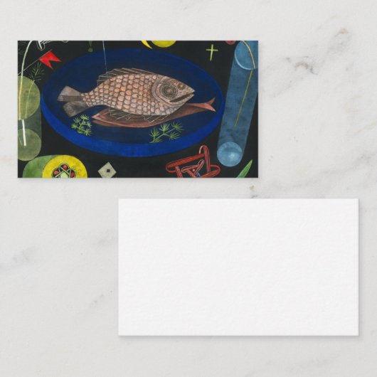 Around the Fish, 1926 by Paul Klee Visitekaartje (Voorkant / Achterkant)