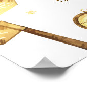 Around The World Airplane Baby Shower Welcome  Poster (Hoek)