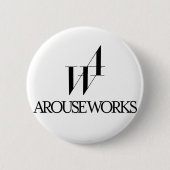 AROUSE WORKSロゴ RONDE BUTTON 5,7 CM (Voorkant)