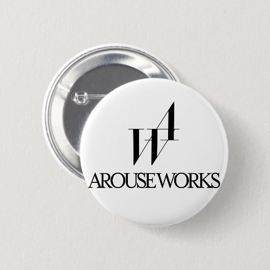 AROUSE WORKSロゴ RONDE BUTTON 5,7 CM (Voorkant /achterkant)