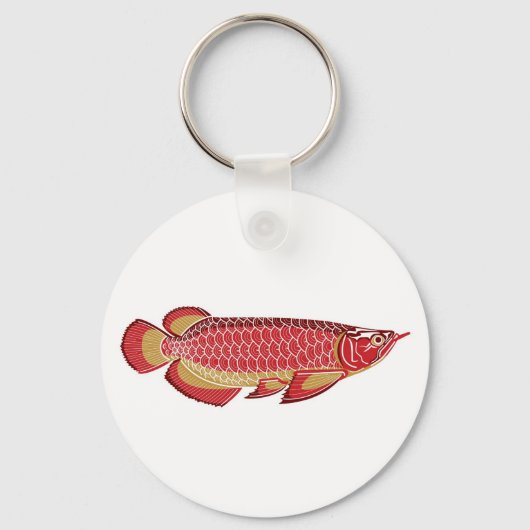 Arowana Button Sleutelhanger (Voorkant)