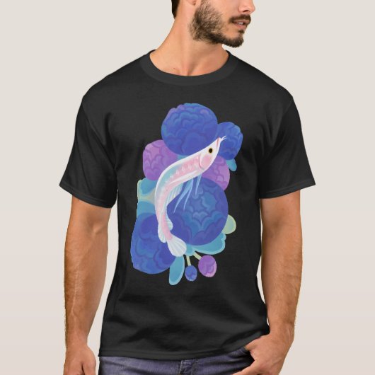 Arowana en pioen t-shirt (Voorkant)