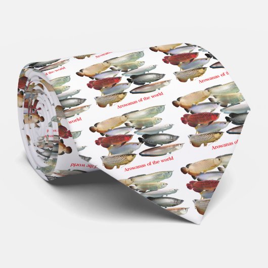 Arowanas van de wereld stropdas (Opgerold)