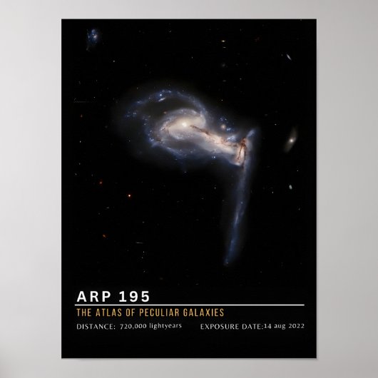 Arp 195 Atlas van Bijzondere Stelsels Poster (Voorkant)