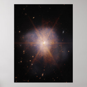 ARP 220 licht de nachtelijke hemel op Poster