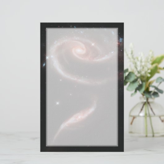 Arp 273 Galaxy Paar (Hubble Telescope) Briefpapier (Staand voorkant)