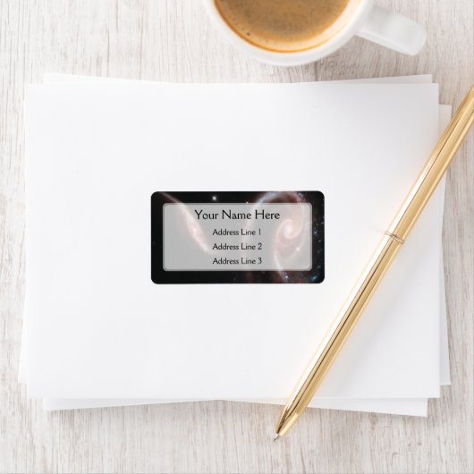 Arp 273 Galaxy Paar (Hubble Telescope) Etiket (Insitu)