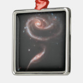 Arp 273 Galaxy Paar (Hubble Telescope) Metalen Ornament (Links)