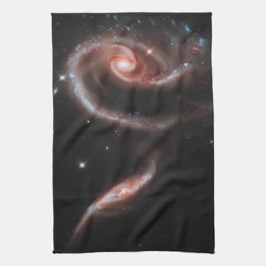 Arp 273 Galaxy Paar (Hubble Telescope) Theedoek (Verticaal)