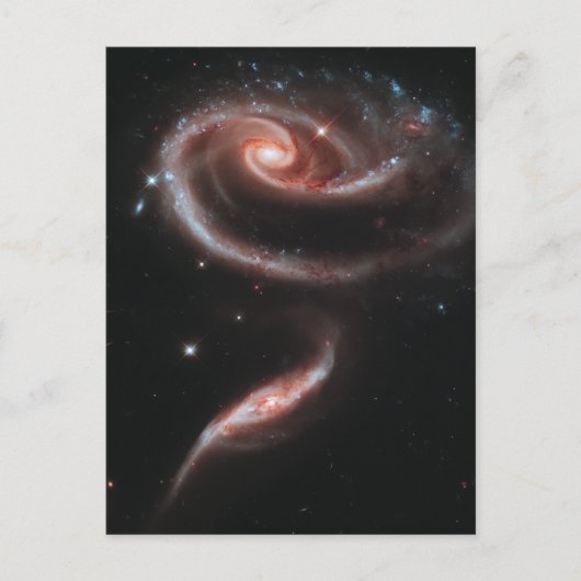 Arp 273 Interactieve galaxies (Hubble Telescope) Briefkaart (Voorkant)