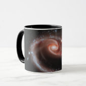 Arp 273 Interactieve galaxies (Hubble Telescope) Mok (Voorkant links)