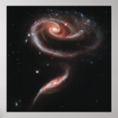 Arp 273 Interactieve galaxies (Hubble Telescope) Poster (Voorkant)