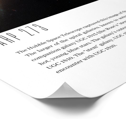 Arp 273 Interactieve galaxies (Hubble Telescope) Poster (Hoek)