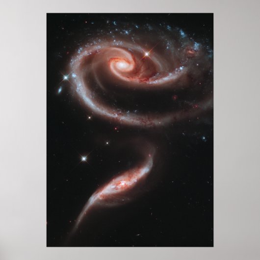Arp 273 Interactieve galaxies (Hubble Telescope) Poster (Voorkant)
