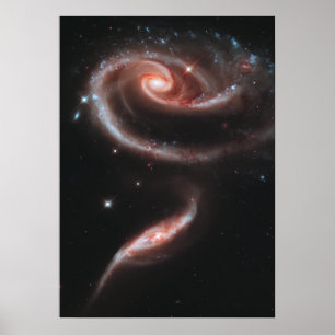 Arp 273 Interactieve galaxies (Hubble Telescope) Poster