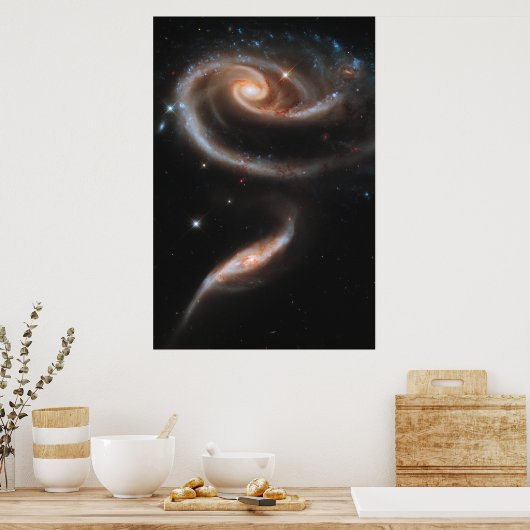 ARP 273 Interagerende sterrenstelsels in Andromeda Poster (Keuken)