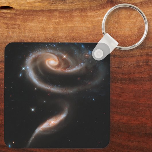 ARP 273 Interagerende sterrenstelsels in Andromeda Sleutelhanger (Achterkant)