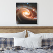 Arp 273 Roos Galaxies Hubble Buitenspatie Foto Canvas Afdruk (Insitu (Slaapkamer))