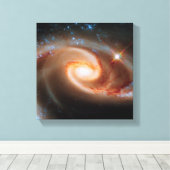 Arp 273 Roos Galaxies Hubble Buitenspatie Foto Canvas Afdruk (Insitu (Houten vloer))