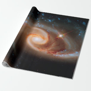 Arp 273 Rose-sterrenstelsels Hubble foto van de bu Cadeaupapier