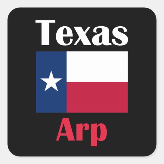Arp Texas Vierkante Sticker (Voorkant)