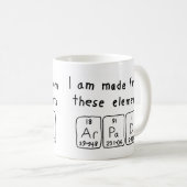 Árpád periodieke tabelnaam mok (Voorkant rechts)