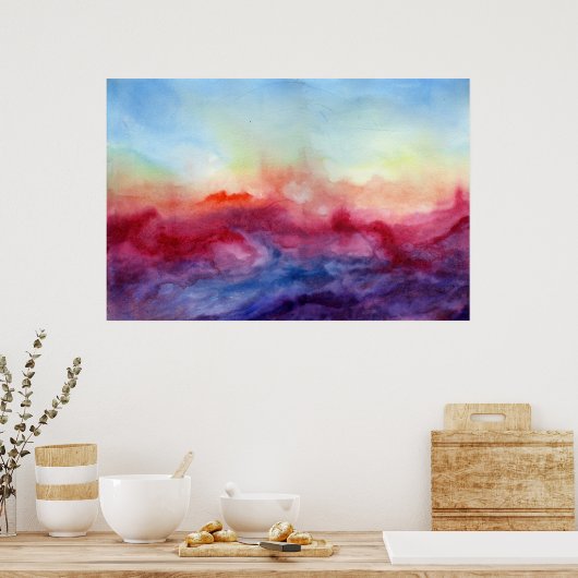 Arpeggi Waterverf Art Print Poster (Keuken)