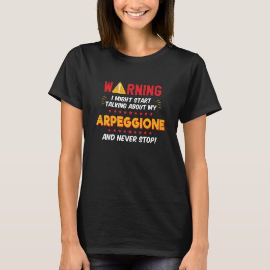 Arpeggione Player Joke Graphic T-shirt (Voorkant)