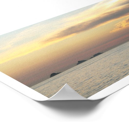 Arpoador Sunset Panorama Poster (Hoek)