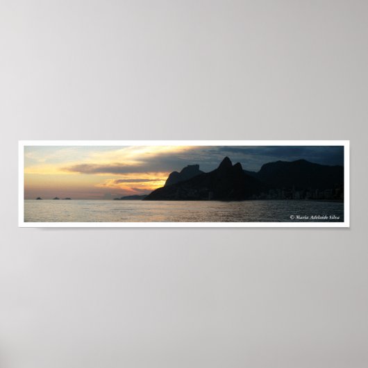 Arpoador Sunset Panorama Poster (Voorkant)