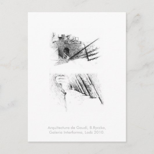 Arquitectura de Gaudi, B. Ryczko, G. I., Lodz 2010 Briefkaart (Voorkant)