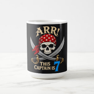 Arr! Deze kapitein is 7 - Piraten 7e verjaardag jo Koffiemok