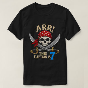 Arr! Deze kapitein is 7 - Piraten 7e verjaardag jo T-shirt