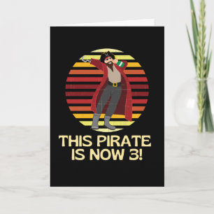 Arr Deze Pirate Is Nu 3 Verjaardagsjongen Kaart